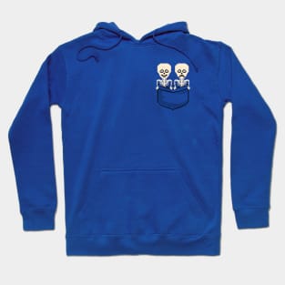 Pixel Pocket Comedy and Tragedy Skeletons Hoodie